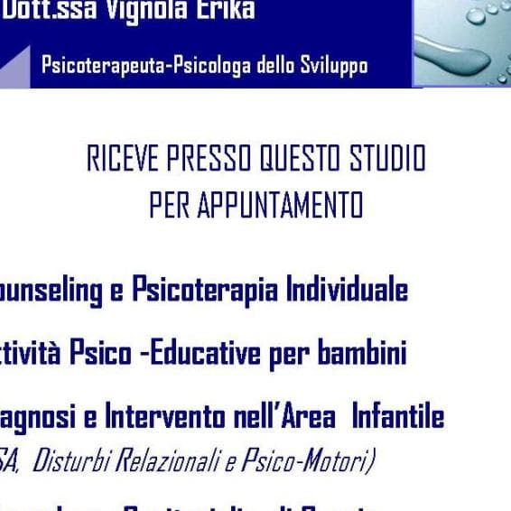 Dott.ssa Erika Vignola Psicologa Psicoterapeuta